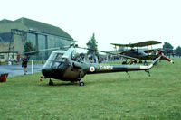 G-AWSV @ EGVP - Saunders Roe Skeeter AOP.12 [S2/5107] (Maj. M Somerton-Rayner) AAC Middle Wallop~G 06/08/1977.From a slide. - by Ray Barber