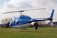 G-BSBW @ EGBC - Bell 206B3 Jet Ranger III [3664] Cheltenham Racecourse~G 18/03/2011 - by Ray Barber