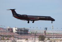 N500DE @ DAB - Dale Earnhardt Inc Embraer in front of the Daytona Speedway - by Florida Metal