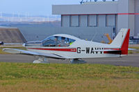 G-WAVV @ EGFF - HR-200-120B, Wellesbourne Mountford based, previously G-GORF, G-GORF, seen shortly after landing on runway 30 at EGFF. - by Derek Flewin