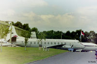 G-AMOG @ EGWC - A shot from 1991 when the British Airways Collection was still in existance and positioned externally at the RAF Museum at Cosford EGWC. The photo includes the now scrapped Viscount G-AMOG and the Comet G-APAS - by Clive Pattle