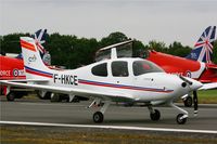 F-HKCE @ LFRN - Cirrus SR-20, Taxiing to holding point rwy 10, Rennes-St Jacques airport (LFRN-RNS) Air show 2014 - by Yves-Q