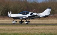 G-CJHB @ EGFH - Visiting PS28 Cruiser operated by The Little Aeroplane Company departing Runway 22. - by Roger Winser