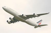 F-GLZK @ LFPG - Airbus A340-313X, Take off rwy 27L, Roissy Charles De Gaulle airport (LFPG-CDG) - by Yves-Q