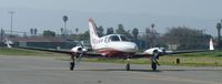 N2616X @ KRHV - A transient Cessna 414A Chancellor taxiing to Nice Air after landing from Arcata. - by Chris L.