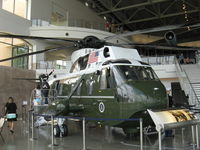 150611 - 1961 Sikorsky VH-3A MARINE ONE, two General Electric T58-GE-10 Turboshafts 1,400 shp each. Frontal quarter view. At Ronald Reagan Presidential Library and Museum. - by Doug Robertson