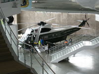 150611 - 1961 Sikorsky VH-3A MARINE ONE, two General Electric T58-GE-10 Turboshafts 1,400 shp each. On ground floor below AIR FORCE ONE 27000 at Ronald Reagan Presidential Library and Museum. - by Doug Robertson