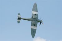 F-AZJS @ LFFQ - Supermarine Spitfire PR19 389, On display, La Ferté Alais Airfield (LFFQ) Air Show 2012 - by Yves-Q