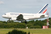 F-GUGB @ LFRB - Airbus A318-111, On final rwy 25L, Brest-Bretagne airport (LFRB-BES) - by Yves-Q