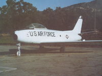 51-13082 - F-86 51-13082  taker at Vista Del Mar school yard  in mid 70s - by Roger Gresham