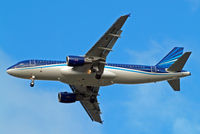 4K-AZ80 @ EGLL - Airbus A320-214 [2991] (Azerbaijan Airlines) Home~G 05/11/2014. On approach 27R. - by Ray Barber