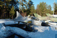 DK-270 @ EFJY - Saab 35CS Draken trainer of the Finnish Air Force at the Aviation Museum of Central Finland at Tikkakoski. - by Van Propeller