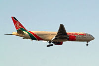 5Y-KQS @ EGLL - Boeing 777-2U8ER [33683] (Kenya Airways) Home~G 17/04/2014. On approach 27L. - by Ray Barber