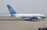 B-6140 @ ZGGG - China Southern A388 about to depart for LAX - by FerryPNL