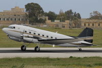 N467KS @ LMML - Douglas DC3-TP N467KS Priority Air Charter - by Raymond Zammit