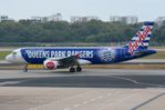 9M-AFV @ VTBD - AirAsia A320 promoting a UK football club in the Far East. - by FerryPNL