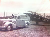 VH-AFK @ YKMP - Taken at Kempsey airport in NSW prior to 1948.  This aircraft was completely destroyed in a crash on 6/09/1948. Original photo is held at Kempsey ambulance station. Reproduced here courtesy of the officer-in-charge. - by George Brown