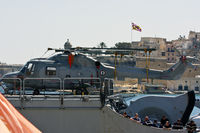 810 - French Navy Lynx on deck at the Grand Harbour - by Nicolai Schembri