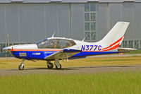 N377C @ EGFF - Visiting Trinidad TC, Booker based, seen shortly after landing on runway 12. - by Derek Flewin