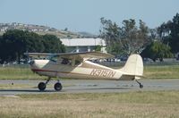 N3151N @ KRHV - A transient 1947 Cessna 120 taxing to transient parking at Reid Hillview, CA. - by Chris L.