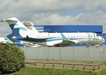 OE-ICA @ EGGW - Bombardier BD-700-1A11, c/n: 9542 at Luton - by Terry Fletcher