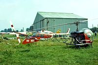 OO-RDG @ EBGB - Bell 47G-2 [1335] Grimbergen~OO 13/08/1977 - by Ray Barber