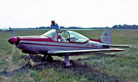 OY-BKC @ EKVJ - Laverda F.8L Falco IV [414] Stauning~OY 05/06/1982. From a slide. - by Ray Barber