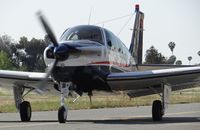 N171PF @ KRHV - A local 1980 Beechcraft Bonanza A36 Turbo Charged taxing down Z for a VFR departure. - by Chris L.