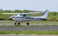 G-BKGW @ EGFH - Visiting Reims/Cessna F152 operated by the Leicestershire Aero Club. - by Roger Winser