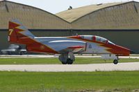 E25-86 @ LFMY - Spanish Air Force CASA C-101EB Aviojet (79-22), Patrulla Aguila Aerobatic team, Take off rwy 34, Salon De Provence Air Base 701 (LFMY) Open day 2013 - by Yves-Q