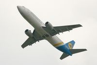 UR-GAP @ LFPG - Boeing 737-4Z9, Take-off Rwy 27L, Roissy Charles De Gaulle Airport (LFPG-CDG) - by Yves-Q