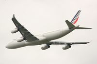 F-GLZK @ LFPG - Airbus A340-313X, Take off rwy 27L, Roissy Charles De Gaulle airport (LFPG-CDG) - by Yves-Q