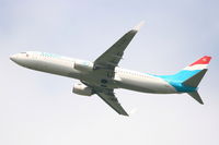 LX-LGU @ LFPG - Boeing 737-8C9, Take-off Rwy 27L, Roissy Charles De Gaulle Airport (LFPG-CDG) - by Yves-Q