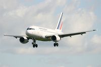 F-GUGB @ LFRB - Airbus A318-111, Short approach rwy 25L, Brest-Bretagne airport (LFRB-BES) - by Yves-Q