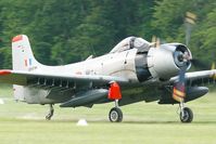 F-AZFN @ LFFQ - Douglas AD-4N Skyraider, La Ferté Alais Airfield (LFFQ) Air Show 2012 - by Yves-Q