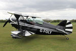 G-FOLY @ X5FB - Aerotek Pitts S-2A during a refueling stop. Fishburn Airfield, UK May 2nd 2015. - by Malcolm Clarke