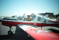XX702 - Al Fallon boning up on his flight checks. Taken at RAF St Mawgan Cornwall - by Andrwe Adams