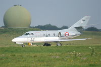 32 @ LFRJ - Dassault Falcon 10 MER, Taxiing to holding point rwy 08, Landivisiau Naval Air Base (LFRJ) - by Yves-Q