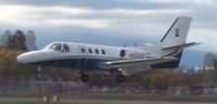 N511HC @ KRHV - A rare transient 1979 Cessna Citation I landing on runway 13L at Reid Hillview Airport, CA. - by Chris Leipelt