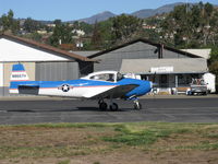 N8667H @ SZP - 1947 North American NAVION, Continental IO-520 285 Hp upgrade, landing roll Rwy 04 - by Doug Robertson
