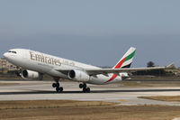 A6-EKU @ LMML - A330 A6-EKU Emirates Airlines - by Raymond Zammit
