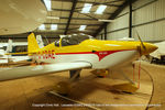 G-CDAE @ EGBG - inside the turntable hangar at Leicester - by Chris Hall
