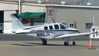 N165JV @ KRHV - A transient 1998 Beechcraft A36 Bonanza from Portland, OR taxing to Aero Dynamic Aviation at Reid Hillview Airport, CA. - by Chris Leipelt