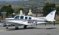 N165JV @ KRHV - A 1998 Beechcraft A36 Bonanza parked at Aero Dynamic Aviation to drop off passengers, then reposition to transient parking at Reid Hillview Airport, CA. - by Chris Leipelt