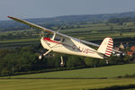 G-AJJS @ EGCS - A2A with AJJS, photo taken from G-BTFK Taylorcraft BC-12D Twosome - by Chris Hall