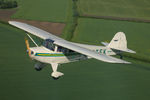 G-BTFK @ EGCS - A2A with BTFK, photo taken from Cessna 120 G-AJJS - by Chris Hall