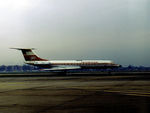 DM-SCM @ LHR - Interflug Tupolev Tu-134A seen preparing to depart from Heathrow in the Spring of 1974. - by Peter Nicholson