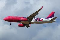 HA-LYB @ LLBG - A Wizz Airbus 320-232  fly in from Bucarest, Romania. landing on runway 12. - by ikeharel