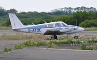 G-ATXD @ EGFH - Visiting Piper Twin Comanche. - by Roger Winser