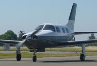 N229MA @ KRHV - A local 1997 Piper Malibu (PACK AVIATION LLC - SAN JOSE, CA) taxing down Z going back to its hangar at Reid Hillview Airport, CA. - by Chris Leipelt